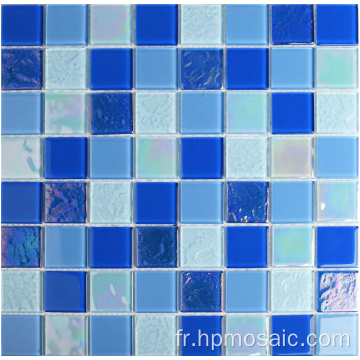 Carreaux de mosaïque en verre en cristal pour piscine